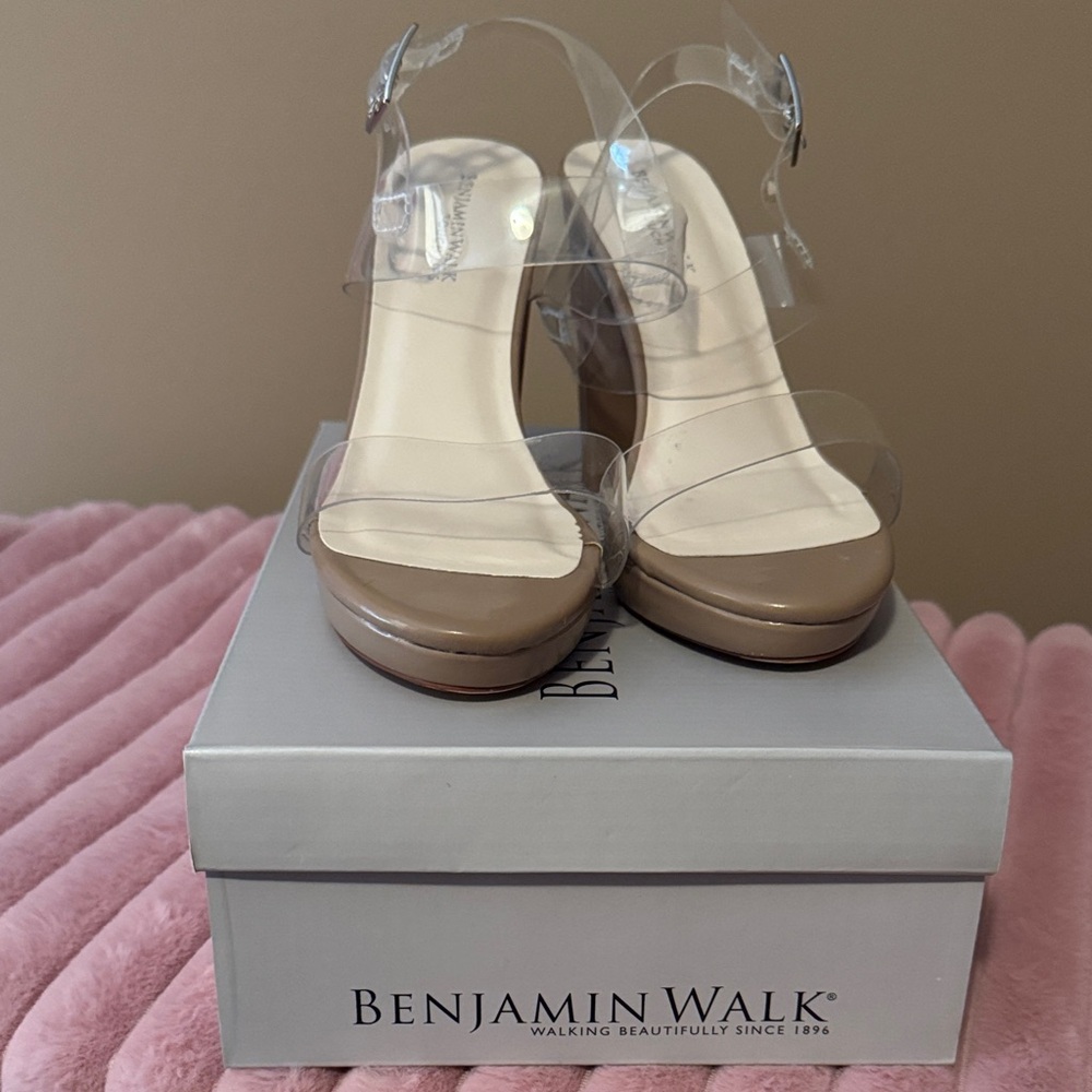 Benjamin Walk Women's Clear and Brown Heels